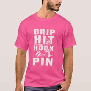 Camiseta Slogan de Combinação de Pinos do Gancho de Acertos