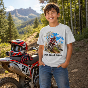 Camiseta Slogan de Corrida de Motocross de Bicicleta de Men