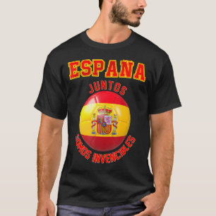 Camiseta Slogan de espanha para adeptos da seleção de futeb