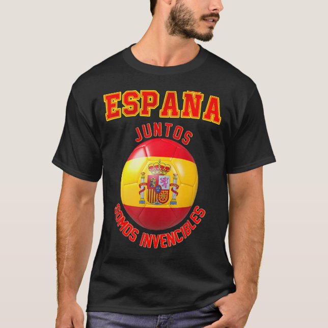 Camiseta Slogan de espanha para adeptos da seleção de futeb (Frente)