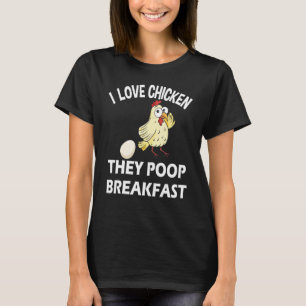Camiseta Slogan de Frango Fazendeiro Galo Eles Defecam Café