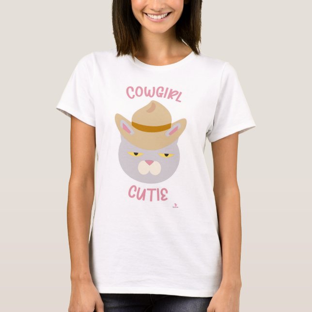 Camiseta Slogan de Gato do País do Chapéu Cujo Cowboy (Frente)
