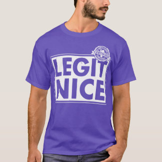Camiseta Slogan de Natal Legit Nice Funny Santa Claus