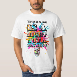 Camiseta Slogan de protesto. A liberdade é um direito.