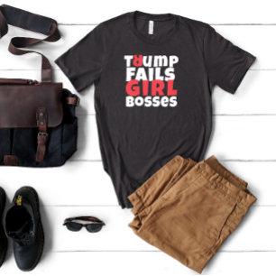 Camiseta Slogan de protesto feminista anti-Trump vermelho e