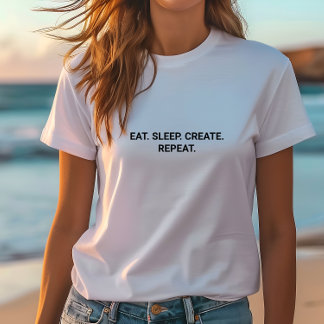 Camiseta Slogan de Repetição do Crio de Repouso de Comida B