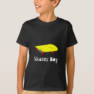 Camiseta Slogan de skater com skate amarelo legal