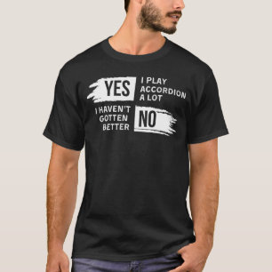 Camiseta Slogan do Jogador Acordeão Engraçado Tee for Music