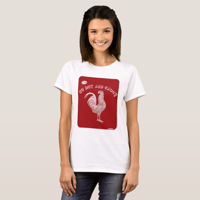 Camiseta Slogan do logotipo do estilo de galeria quente e S (Frente Completa)
