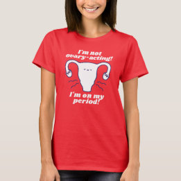 Camiseta Slogan do Período Engraçado Vermelho Branco sem Ov