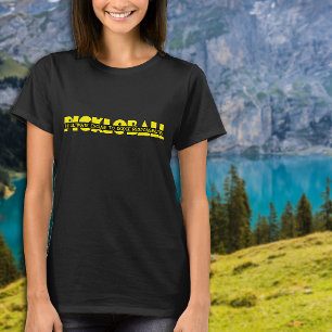 Camiseta Slogan do Pickleball amarelo engraçado