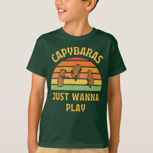 Camiseta slogan dos capivaras que só querem brincar