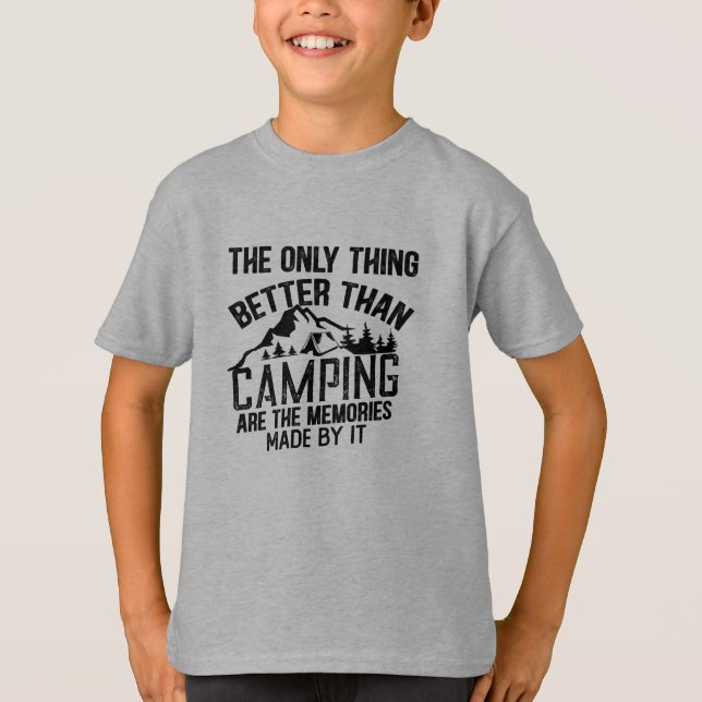 Camiseta Slogan engraçado da câmera citações de acampamento (Frente)