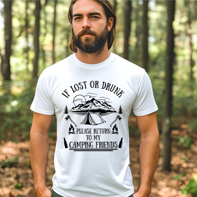 Camiseta Slogan engraçado do camping bebendo diz: (Criador carregado)