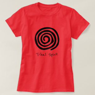 Camiseta Slogan espiral espiral petroglifo arte tribal