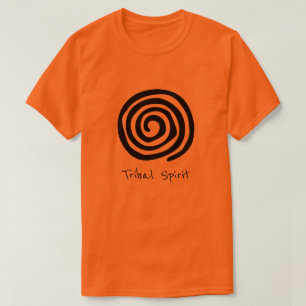 Camiseta Slogan espiral espiral petroglifo arte tribal