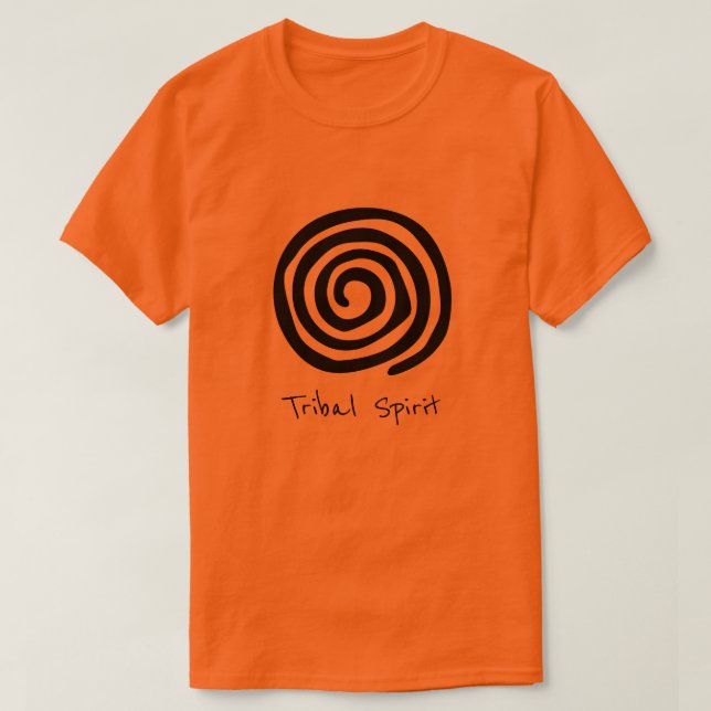 Camiseta Slogan espiral espiral petroglifo arte tribal (Frente do Design)