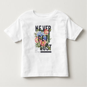 Camiseta Slogan Floral Nunca Perdido