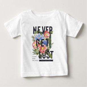 Camiseta Slogan Floral Nunca Perdido