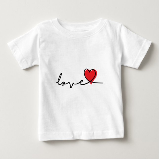 Camiseta Slogan love. Hartjes, hartje. Valentijnsdag. (Frente)