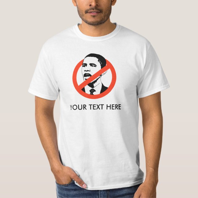 CAMISETA SLOGAN PERSONALIZADO DE ANTI-OBAMA (Frente)