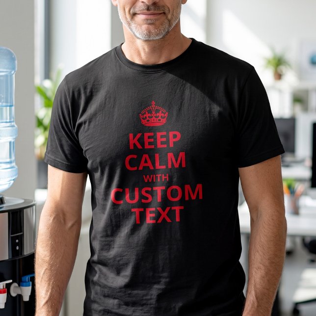 Camiseta Slogan Personalizado 'Keep Calm' - Texto Personali (Criador carregado)