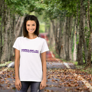 Camiseta Slogan roxo engraçado para mulheres que batem picl