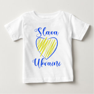 Camiseta Slogan Slava Ucraniano Glória à Ucrânia