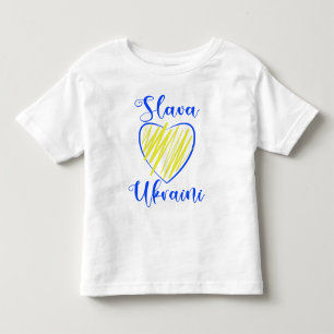 Camiseta Slogan Slava Ucraniano Glória à Ucrânia