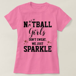 Camiseta Slogan temático das meninas do Netball do jogador