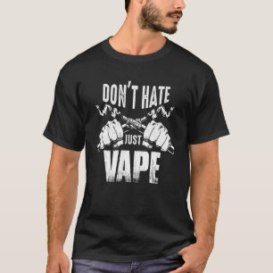 Camiseta Slogan Vaping Não Odeia Apenas Vape