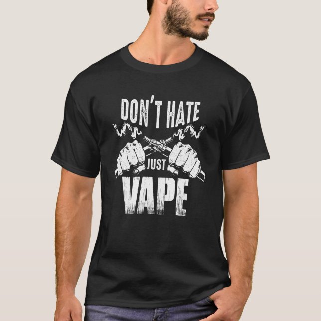 Camiseta Slogan Vaping Não Odeia Apenas Vape (Frente)