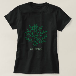Camiseta Slogan Verde deixa folha de galho