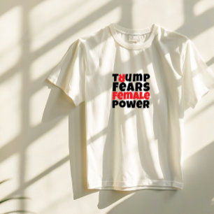 Camiseta Slogan vermelho branco do protesto anti-trump