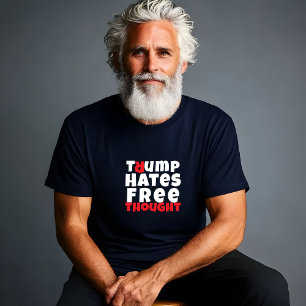 Camiseta Slogan vermelho branco do protesto anti-trump