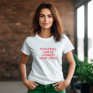 Camiseta Slogan vermelho engraçado do Sonho de Pickleball L