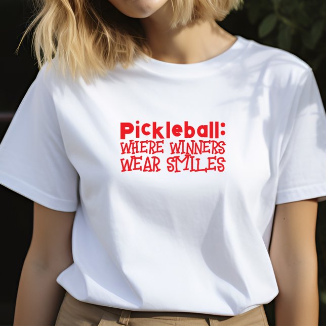 Camiseta Slogan vermelho engraçado do Sonho de Pickleball L (Criador carregado)