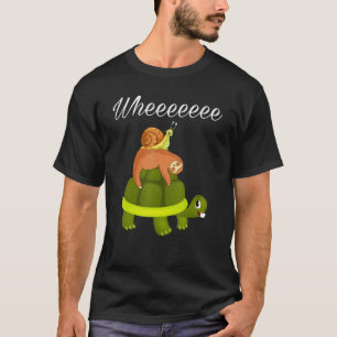 Camiseta Slol Turtle Snail Piggyback Animal Lazy Sloth Te