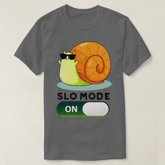 Camiseta Slomode No Funny Slow Motion Pun (Frente do Design)
