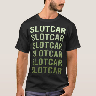 Camiseta Slot de Texto Verde Carros Carro