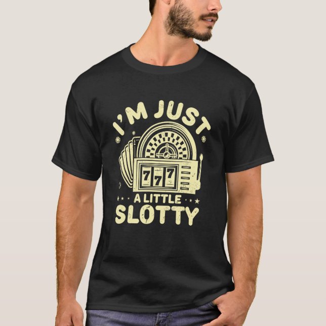 Camiseta Slot Machine Roulette Gambler Betting Casino Gambl (Frente)