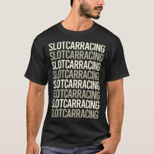 Camiseta Slotcar Carro De Traje De Slot De Texto Branco