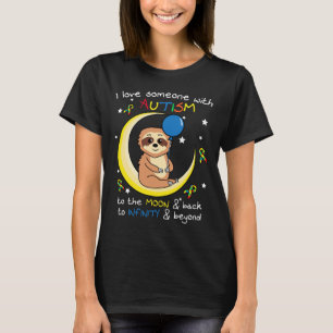 Camiseta Sloth Ama Alguém Com Autismo Quebra-cabeça Legal A