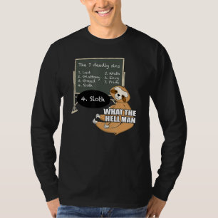 Camiseta Sloth Aprenda 7 Animais Mortais Engraçados Meme An