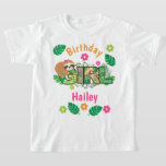 Camiseta Sloth Birthday Shirt Birth Sloth<br><div class="desc">Comemora o aniversário com esta camiseta especial,  design especial e personalizada</div>