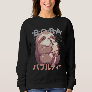 Camiseta Sloth Boba Tea Kawaii Bubble Tea Sloth Anime Neko 