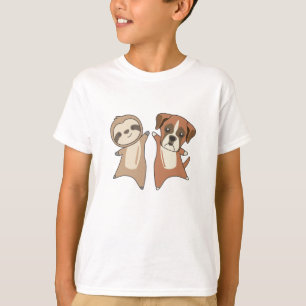 Camiseta Sloth Boxer Amantes de os animais Crianças