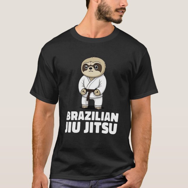 Camiseta Sloth Brazilian Jiu Jitsu and Grappling (Frente)