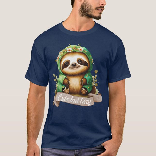 Camiseta Sloth Cut but lazy in a sports sweatshirt boy frie (Frente)