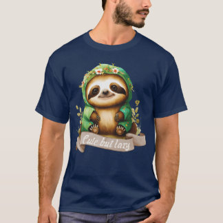 Camiseta Sloth Cut mas preguiçoso em um menino amigo de cam